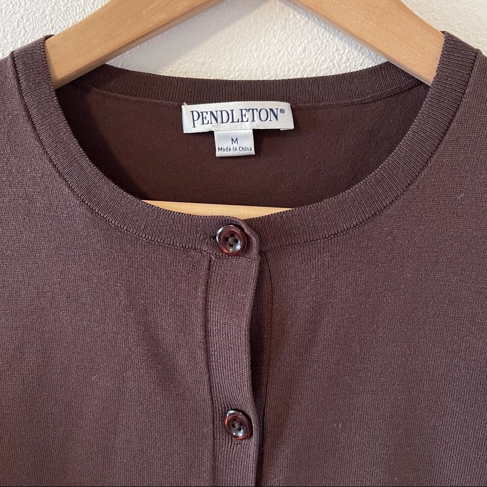 Pendleton Silk Blend Short Sleeve Button Cardigan… - image 3